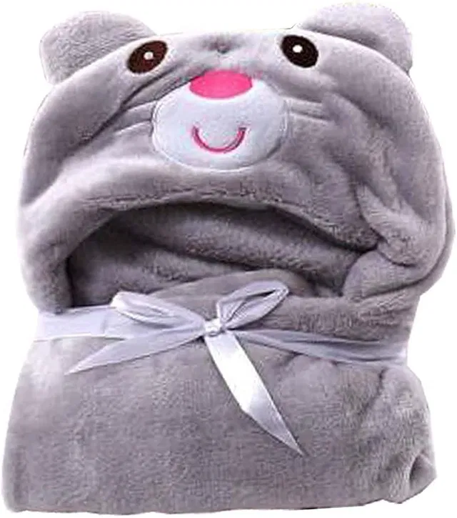 BABY ZONE Embroidered Crib Hooded Baby Blanket for  AC Room