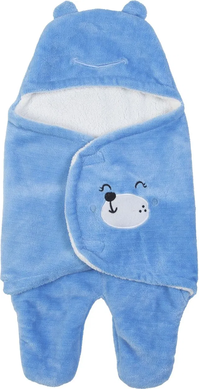NAMAN Embroidered Crib Hooded Baby Blanket for  AC Room