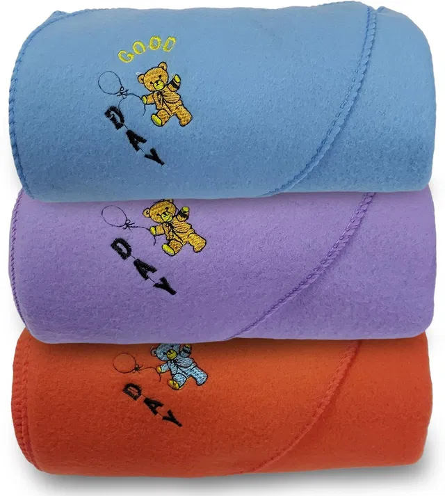 alamodey Solid Crib Hooded Baby Blanket for  Mild Winter