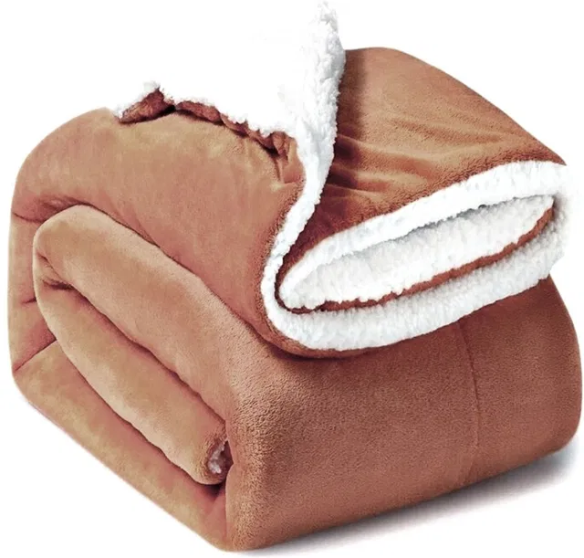 BRANDONN Solid Crib Mink Blanket for  Mild Winter