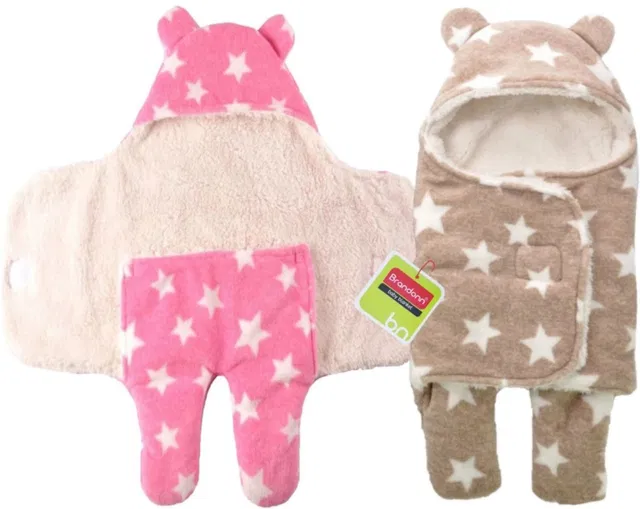 BRANDONN Polka Single Hooded Baby Blanket for  AC Room