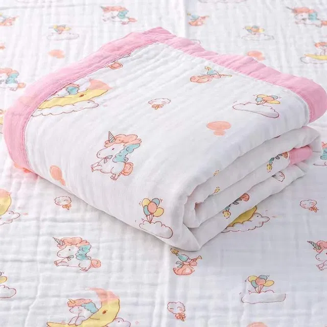 Divyam Printed Crib Swaddling Baby Blanket for  All Season