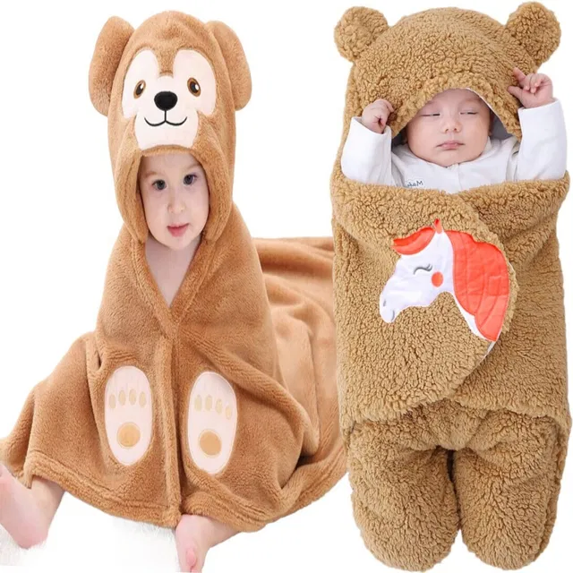 BABY ZONE Embroidered Crib Hooded Baby Blanket for  AC Room