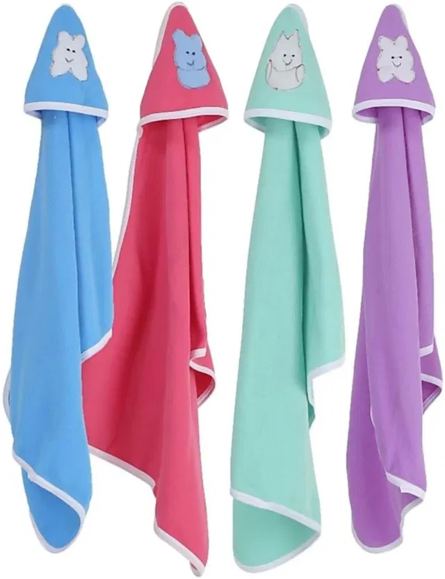 BRANDONN Striped Single Hooded Baby Blanket for  AC Room