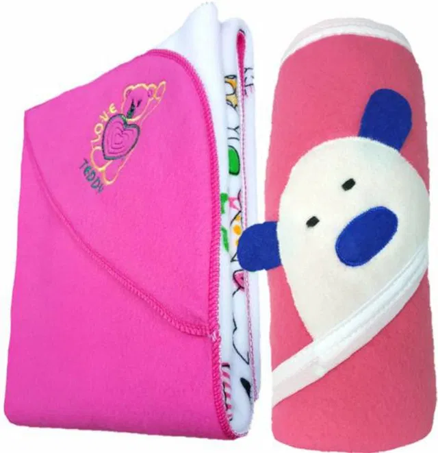 NAMAN Embroidered Crib Hooded Baby Blanket for  Heavy Winter
