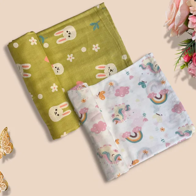Little Dreams Grow with Style Printed Single Swaddling Baby Blanket for  AC Room