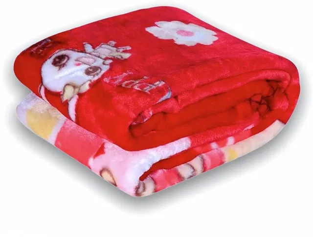 Tip 'n' Top Cartoon Crib Mink Blanket for  Heavy Winter