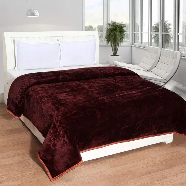 Tisha Floral Double Mink Blanket for  AC Room