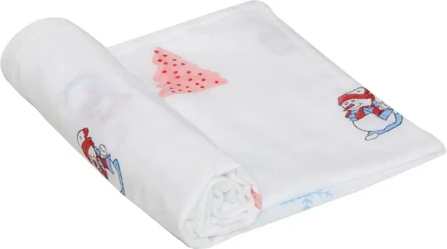 Mom's Home Cartoon Crib Swaddling Baby Blanket for  AC Room