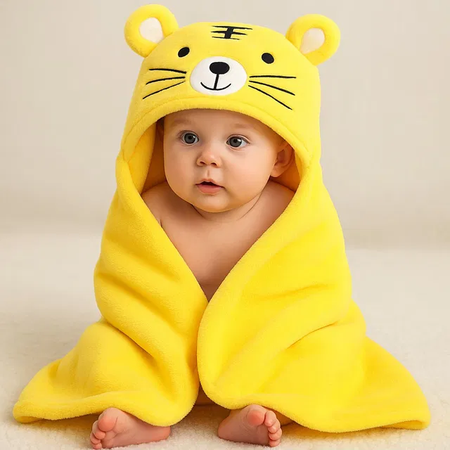 BABY ZONE Embroidered Crib Hooded Baby Blanket for  AC Room
