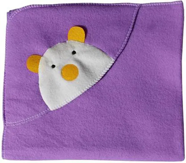 BABY ZONE Embroidered Crib Hooded Baby Blanket for  Mild Winter