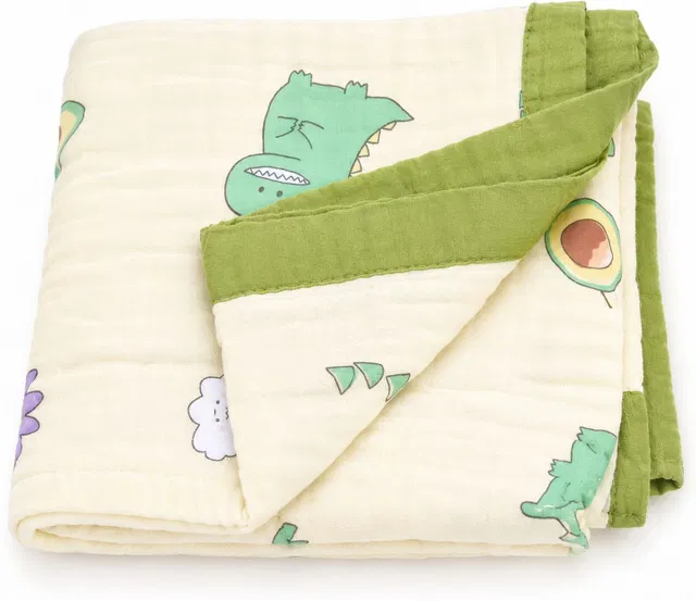 Barebub Printed Crib AC Blanket for  All Season