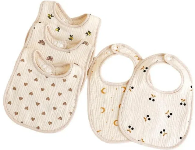 Comfy Cheeks Pure Cotton Baby Bibs for Newborns | Soft, Skin-Friendly & Adjustable