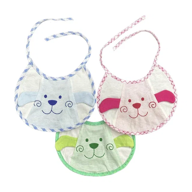Honey Boo Baby Cotton Bibs with Ears (Pack of 3)