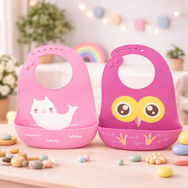AEREX Silicone Baby Feeding Bib with Food Catcher For Weaning Babies & Toddlers
