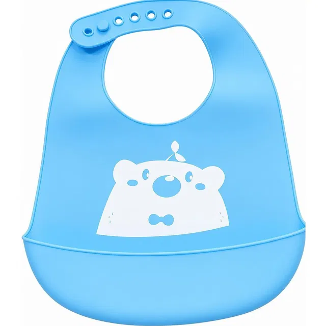 Babyrose Baby Bib For Feeding with Deep Spill Pocket | Waterproof & adjustable