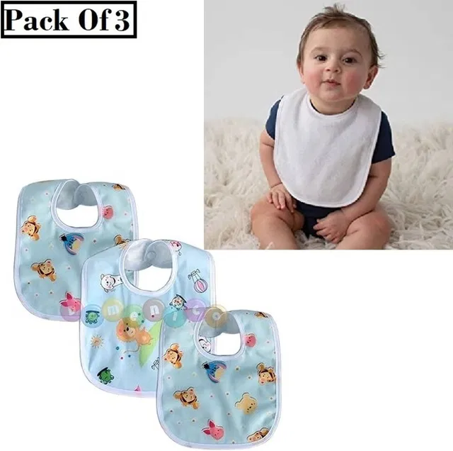 Buyer Choice 3Pcs Dry-Waterproof, Super Soft Cotton Daily Use, Elegant And Stylish Baby Bibs