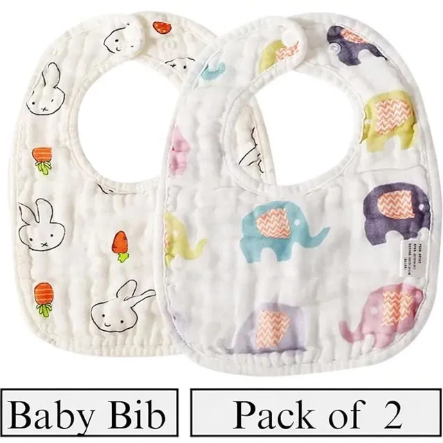 Wooattire Muslin Bib for New Born Baby Ultra Soft Skin Friendly,Lightweight & comfortable