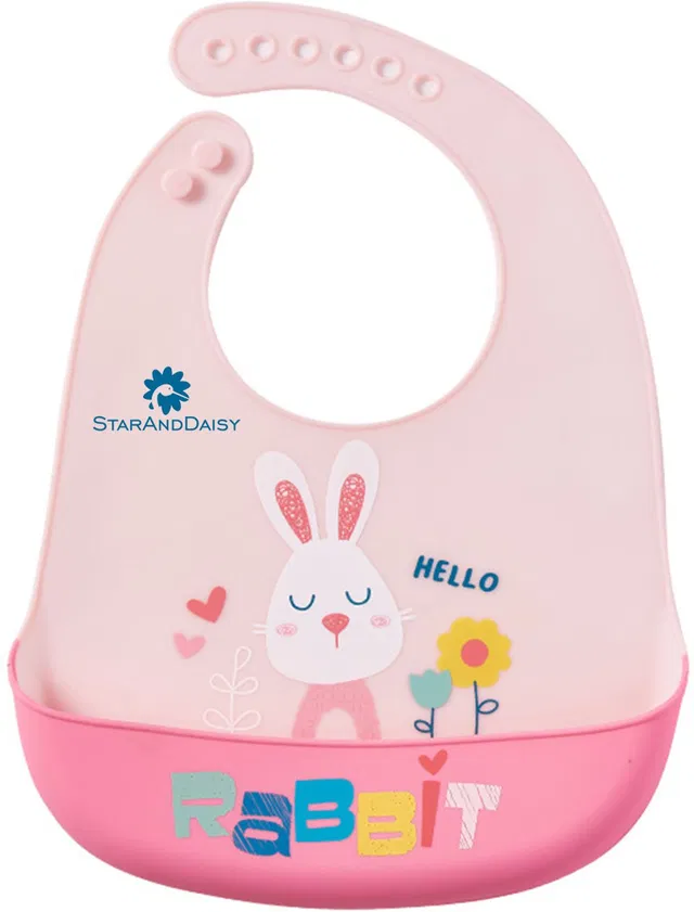 StarAndDaisy Soft Silicone Bibs for Baby, Infants & Toddler -Adjustable, Water proof