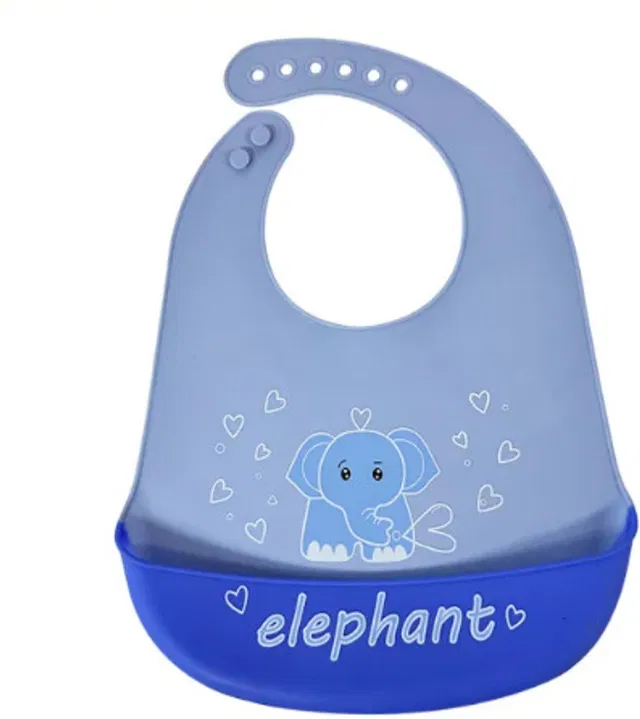 Mummasafe Reusable Silicone Baby Bib, Waterproof Baby Bib for Feeding & Weaning