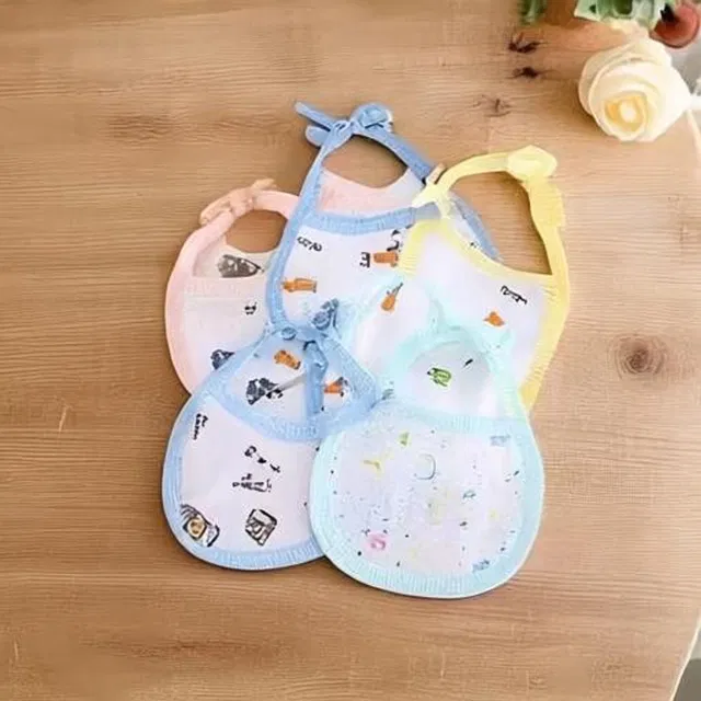 Goyoo SnuggleTots Round Shape Baby Bibs – 0-2years-Pack of 5