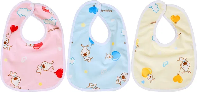 FIRST TREND Waterproof baby bibs/aprins for the babies Heart Print Pack of 3