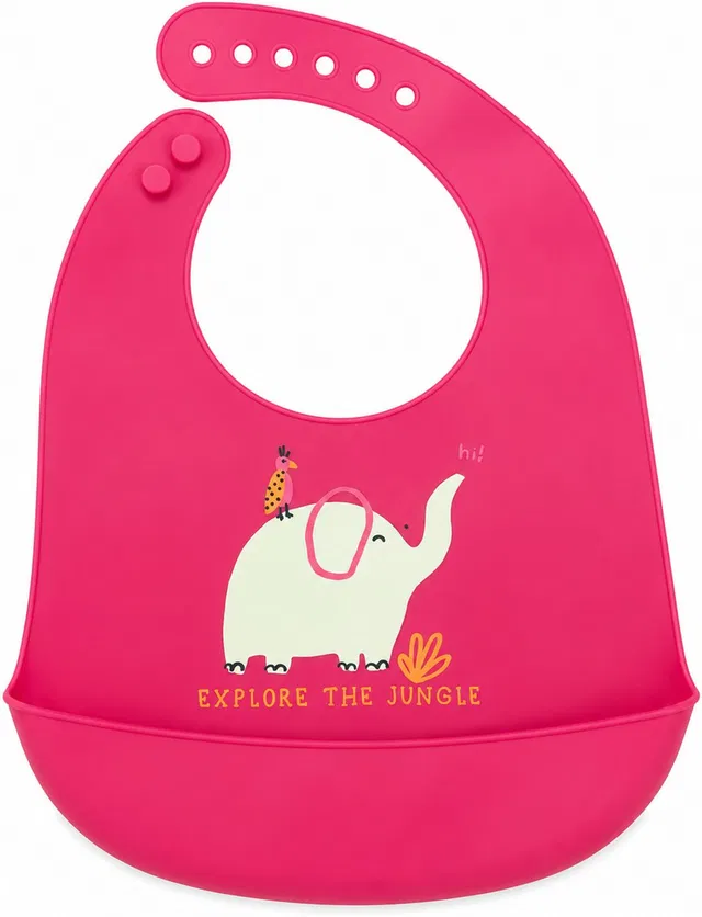 Vborn Silicone Baby Bib for Feeding & Weaning Babies & Toddlers, Waterproof