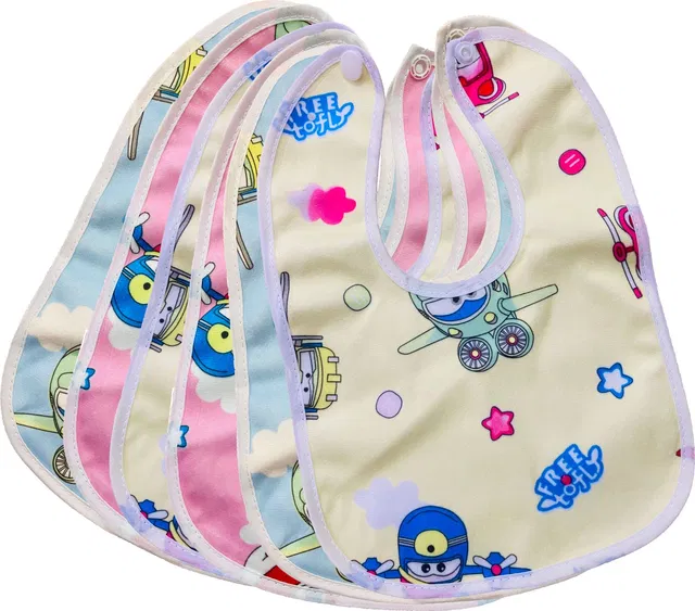 FIRST TREND Waterproof baby bibs/aprins for the babies Bear print pack of 6