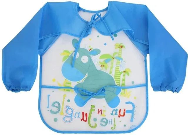 Bebsy Full Sleeve Bib for Babies | Waterproof, Lightweight & Washable Feeding Apron