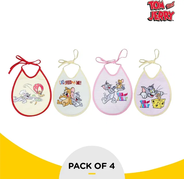 Miss & Chief by Flipkart Tom & Jerry Playtime Bibs Setof 4