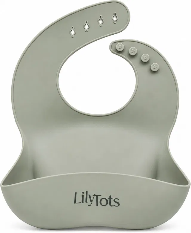 LilyTots Baby Bibs Food Catcher | Waterproof Apron for 6 Months to 2 Years old | Lalaposh