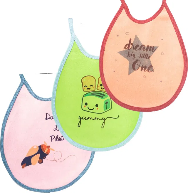 Klarishu Feeding bib apron - Super Soft Pure Cotton, water Proof, Machin Wash for baby