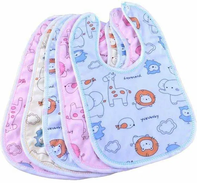 MINTLEAF Set of 5 Baby Waterproof Apron Apron for Baby (Multicolor)