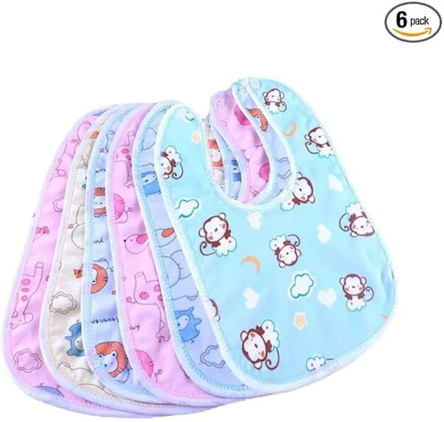 SWASUM Waterproof Baby Apron with Bib (Set of 6)
