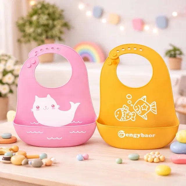AEREX Silicone Baby Feeding Bib with Food Catcher For Weaning Babies & Toddlers