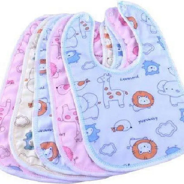 HM POINT Pack of 5 Sleeveless Baby Bibs with Soft Fabric