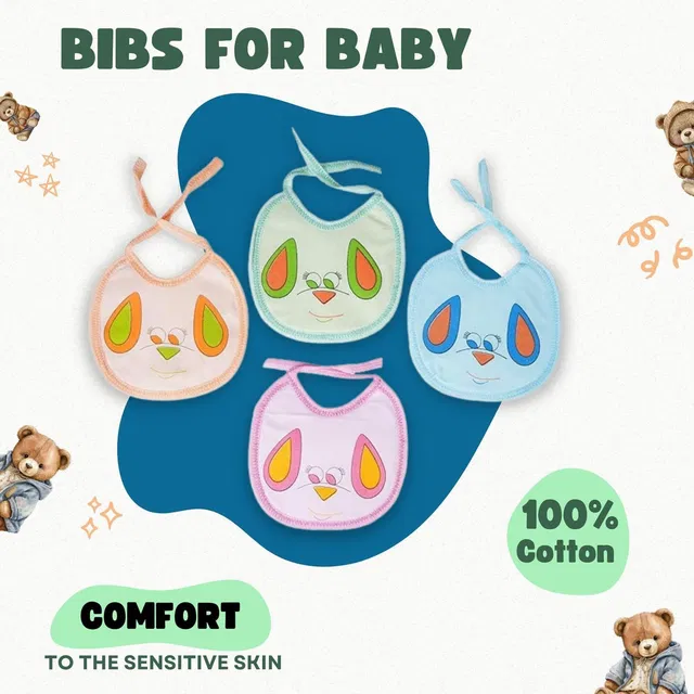 bibsto Bibs for Baby Printed and Stylish Infant Apron | Baby Bibs Color