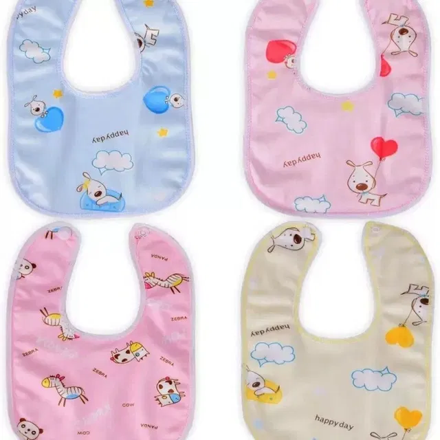 SBTs Pack of 4 Waterproof Baby Bibs