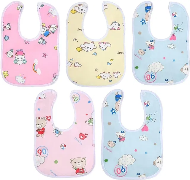 SBTs Long-Sleeved Baby Bibs with Large Coverage, Snaps