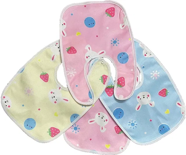 SBTs Baby Bibs Fast Dry Absorbent Cotton Bibs for Kids- (Pack Of 4)