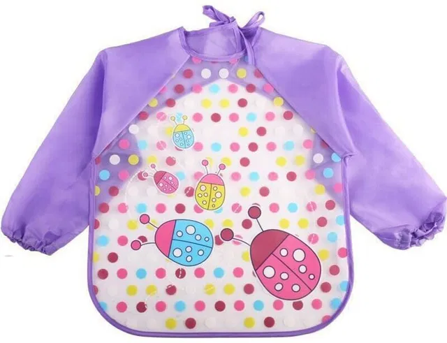 MOMISY Waterproof Painting Feeding Apron Bib Full Sleeve for kids children Boys Girls