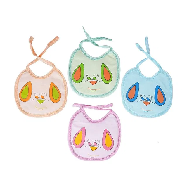 Da Anushi Soft Cotton Washable & Reusable Multicolor Highly Absorbing/Comfortable and Easily Adjustable Feeding Bibs In Apron Style For Babies,Toddlers,Infants