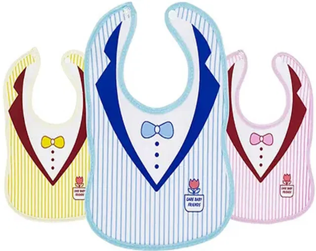 KRITIU Set of 3 Waterproof Baby Bib