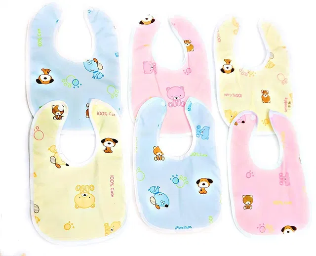 Fareto Waterproof and Quick Dry Baby Bibs Pack of 6