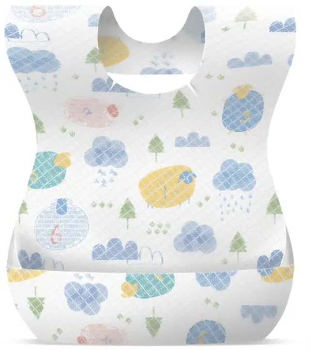 MOMISY Disposable Baby Bibs, 20 Pack Soft Travel Bibs, Toddler Drool Burp Apron