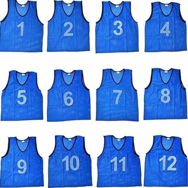 SAS 1 to 12 Numbered Polyester Scrimmage Team Practice Vest, Training Bibs