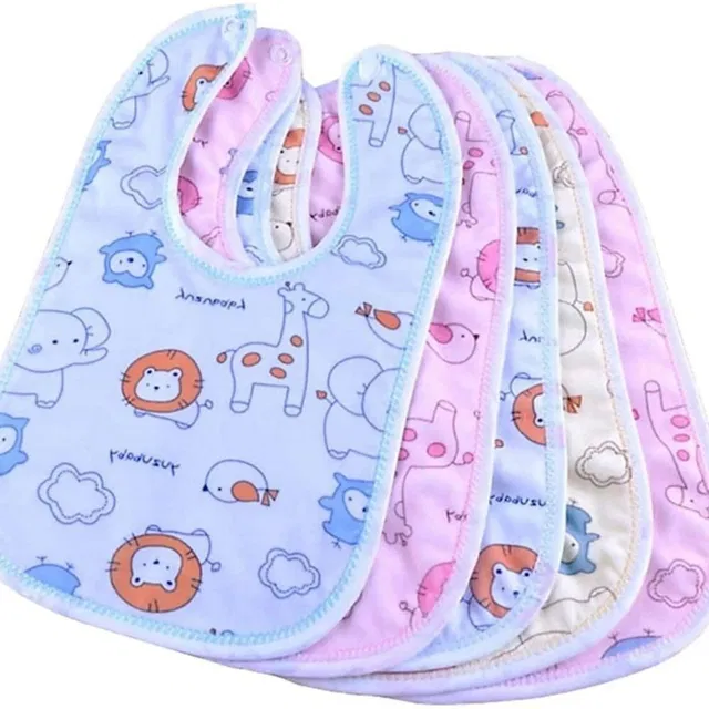 HM POINT Pack of 5 Bandana Baby Bibs with Stylish Prints