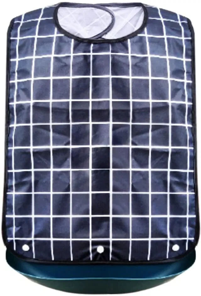 HASTHIP Adult Bibs, Waterproof Adjustable, Long Style with Leakproof Pocket Adult