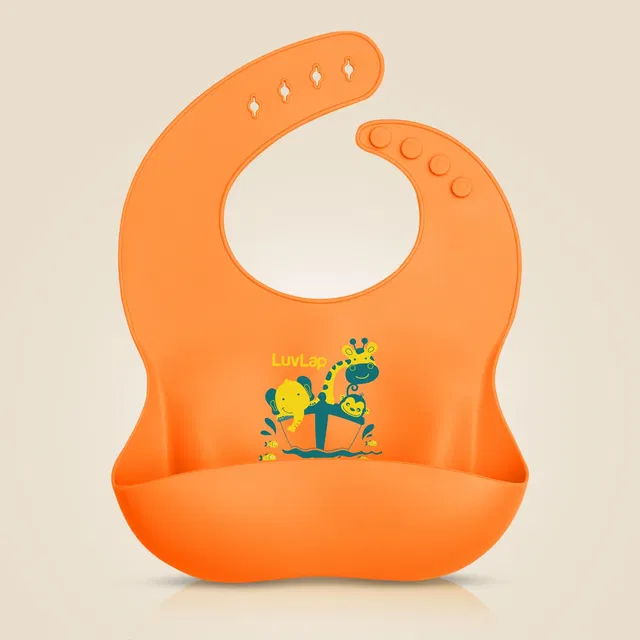 LuvLap Silicone Baby Bib for Feeding & Weaning Babies & Toddlers, Waterproof
