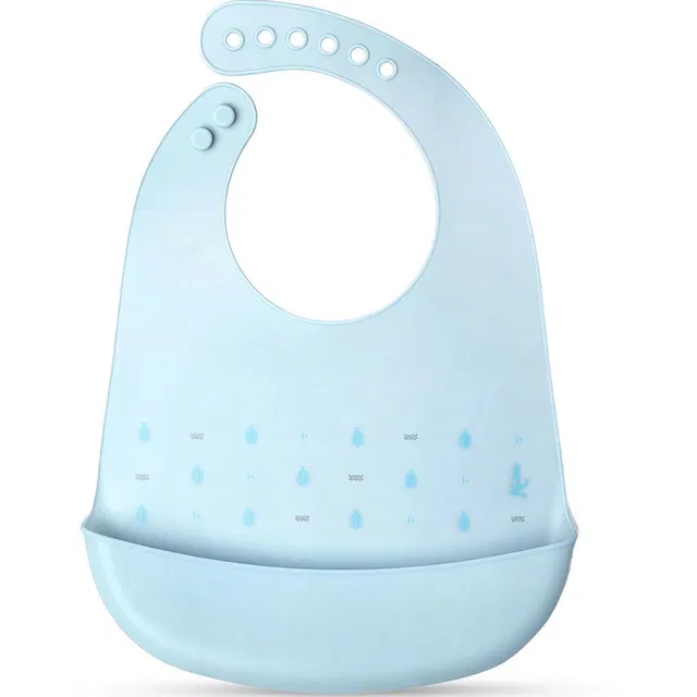 Babyrose Silicone Baby Bib with Deep Spill Pocket | Waterproof & Adjustable